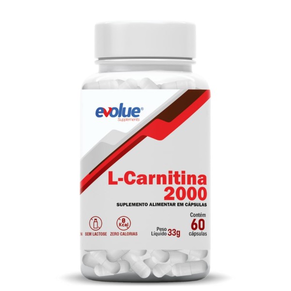 Encontraproduto.com.br - L-Carnitina 2000 60 cápsulas 550mg Evolue