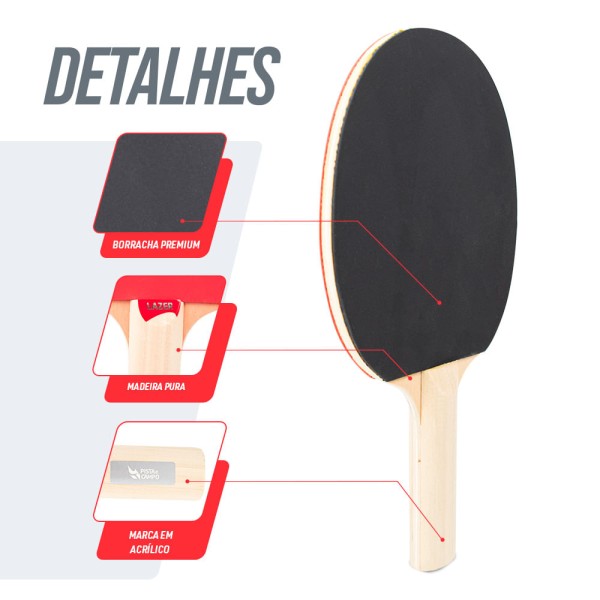 Encontraproduto.com.br - Raquete de tênis de mesa e ping pong Lazer da Pista E Campo