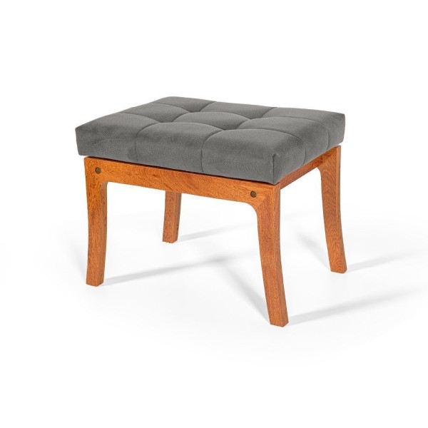 Encontraproduto.com.br - Puff Retangular Veneza Cinza