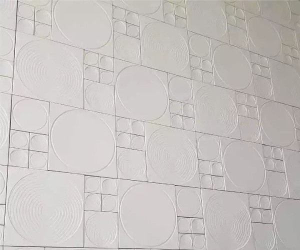 Encontraproduto.com.br - Revestimento Cimentício Anelli Parede Cemento 3D Bianco 20x20x2 Com Relevo Cimentíssimo