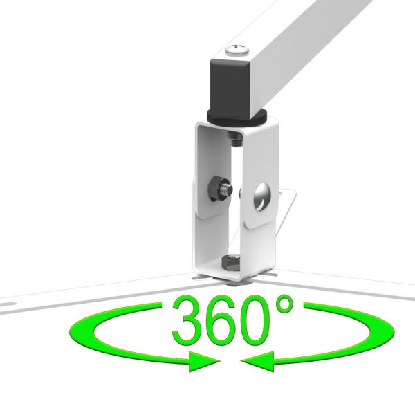 Encontraproduto.com.br - Suporte Projetor Datashow Mini Led Parede Braço 30 Cm - Branco