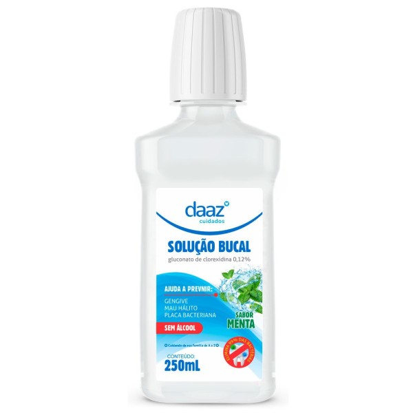 Encontraproduto.com.br - Solução Bucal Daaz Sabor Menta Sem Álcool 250mL