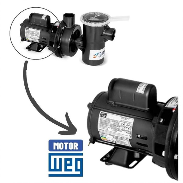 Encontraproduto.com.br - Motobomba Nbfc-2M 1/2Cv Centrífuga Para Piscina, Banheiras, Spas E Cascatas 110/220V 60Hz - Nautilus