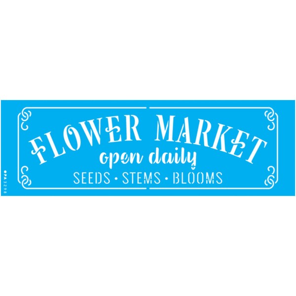 Encontraproduto.com.br - Stencil de Acetato para Pintura Opa Simples 10 X 30 Cm - 3298 F. Flower Market