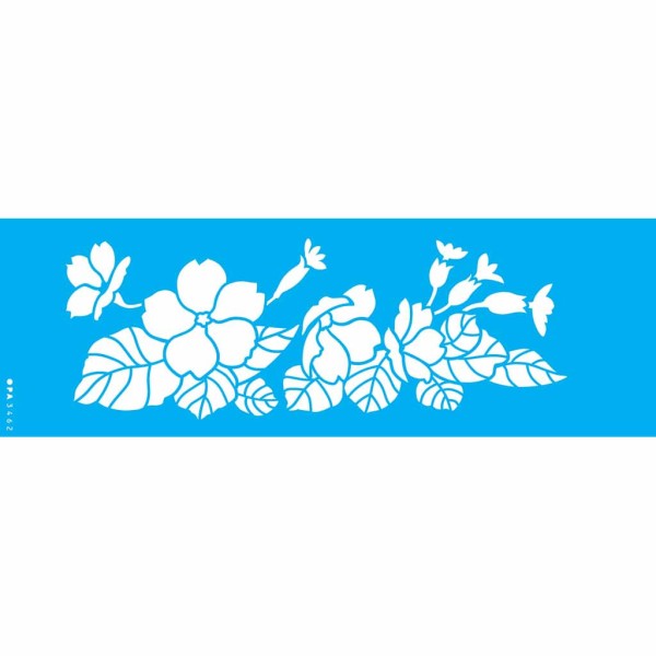 Encontraproduto.com.br - Stencil 10 x 30 cm Flores Primulas Ref.3462 OPA