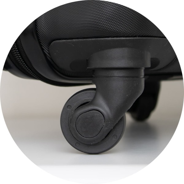 Encontraproduto.com.br - Mala Yins Quilt em Abs Média com Roda 360º Preta