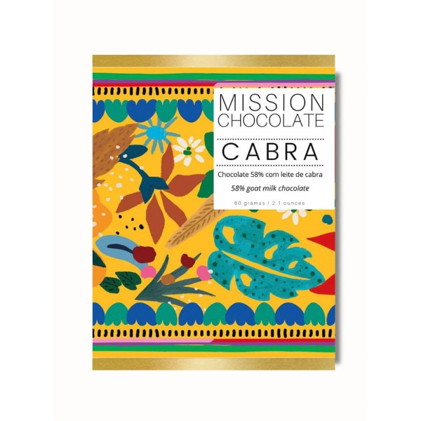 Chocolate 58% com Leite de Cabra Mission Chocolate 60g