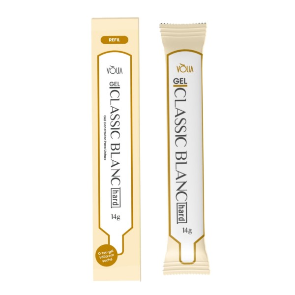 Encontraproduto.com.br - Sachê Refil Gel Construtor Para Unhas Classic Blanc Hard Vòlia 14g
