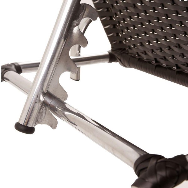 Encontraproduto.com.br - 2 Cadeiras Espreguiçadeiras E Mesa Confortável Para Piscina Tabaco