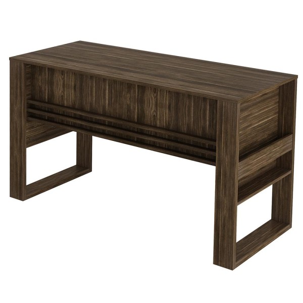 Encontraproduto.com.br - Mesa 2 Gavetas para Escritório Home Office ME4144 MDP Nogal G69 - Gran Belo