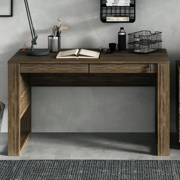 Encontraproduto.com.br - Mesa 2 Gavetas para Escritório Home Office ME4144 MDP Nogal G69 - Gran Belo