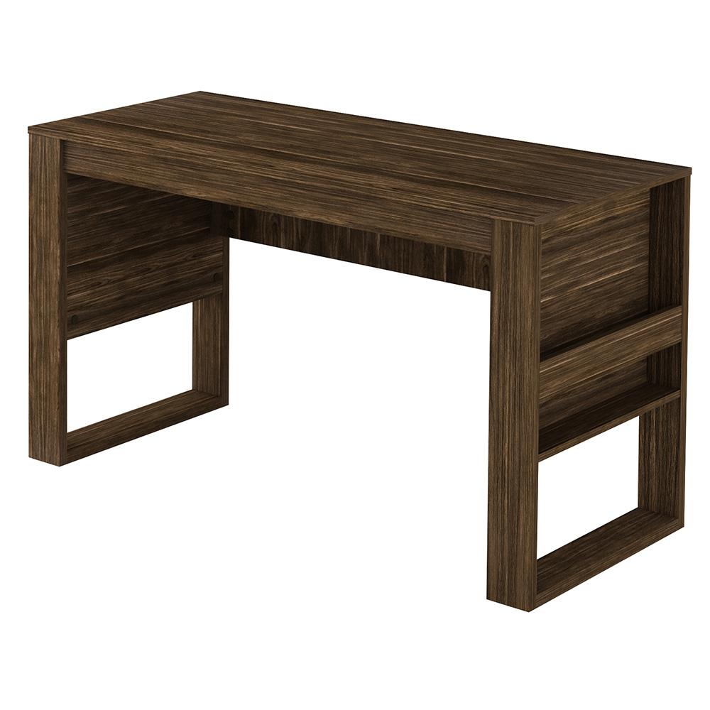 Encontraproduto.com.br - Mesa com Aplique para Escritório Home Office ME4146 MDP Nogal G69 - Gran Belo