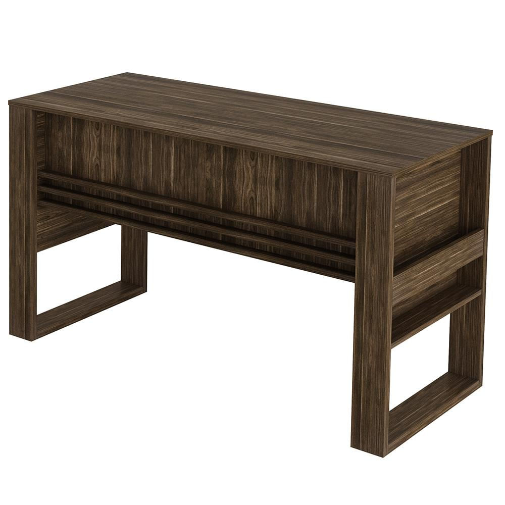 Encontraproduto.com.br - Mesa com Aplique para Escritório Home Office ME4146 MDP Nogal G69 - Gran Belo