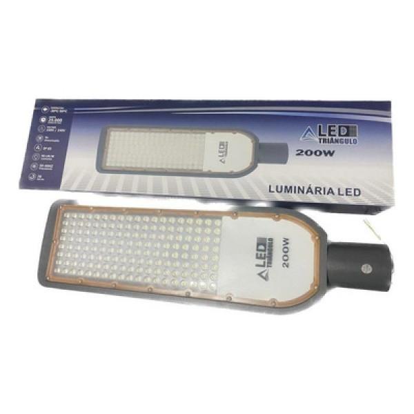 Encontraproduto.com.br - Luminária De Poste 200w 6500k Led Triangulo Cor Da Carcaça Cinza Cor Da Luz Branco-frio 110v/220v