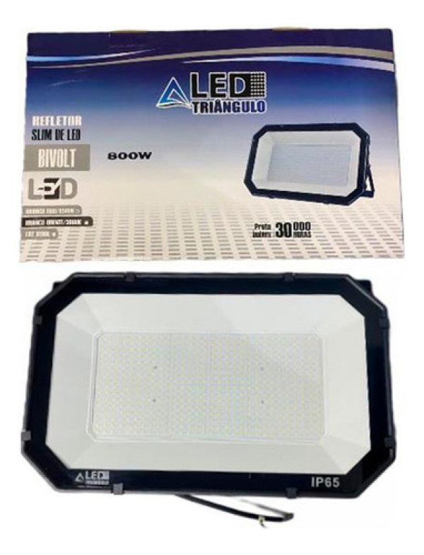 Encontraproduto.com.br - Refletor Led 800w Preto 6500 Led Triângulo Bivolt