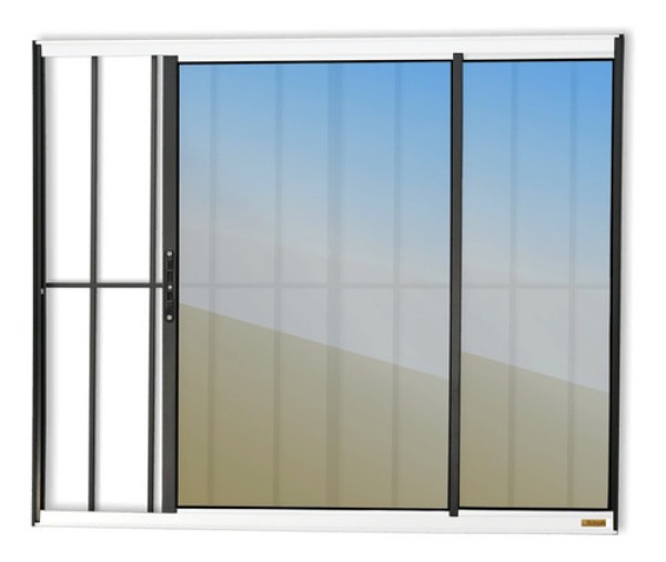 Encontraproduto.com.br - Janela Confort 2 Folhas Com Grade Vidro Reflex 120cm X 120cm Brimak Mix Preto