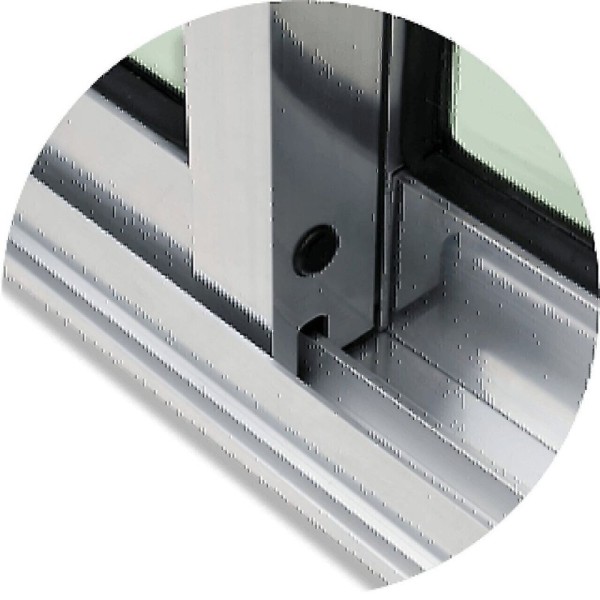 Encontraproduto.com.br - Porta De Correr Com Travessas 4 Folhas Super Vidro Reflex 210cm X 200cm Brimak Mix Preto