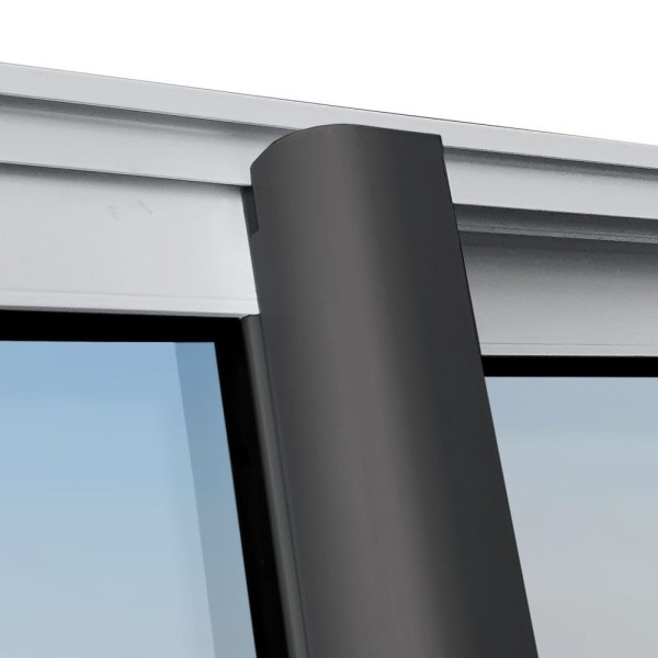 Encontraproduto.com.br - Porta De Correr Com Travessas 4 Folhas Moveis 210 X 200 Elite Com Fechadura Tetra Vidro Reflex Mix Preto