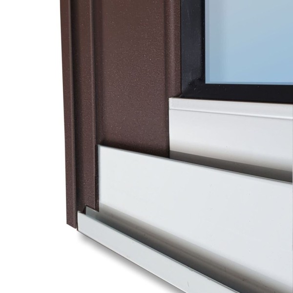 Encontraproduto.com.br - Janela Elite 2 Folhas Moveis Com Persiana Integrada 120 X 200 Vidro Reflex Mix Corten