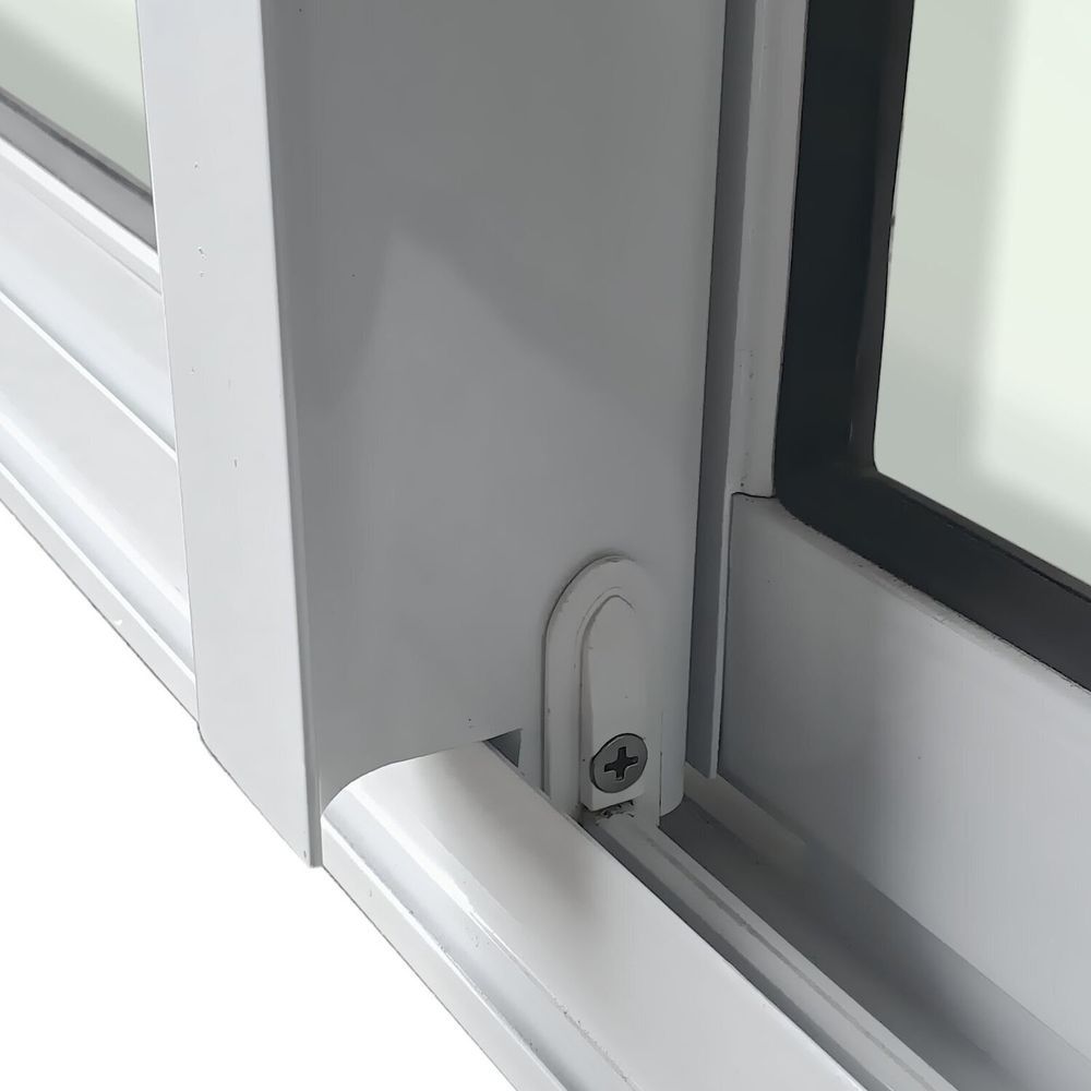 Encontraproduto.com.br - Porta De Correr 3 Folhas Moveis Sequenciais 210 X 200 Elite Com Fecho Automático Vidro Liso Branco