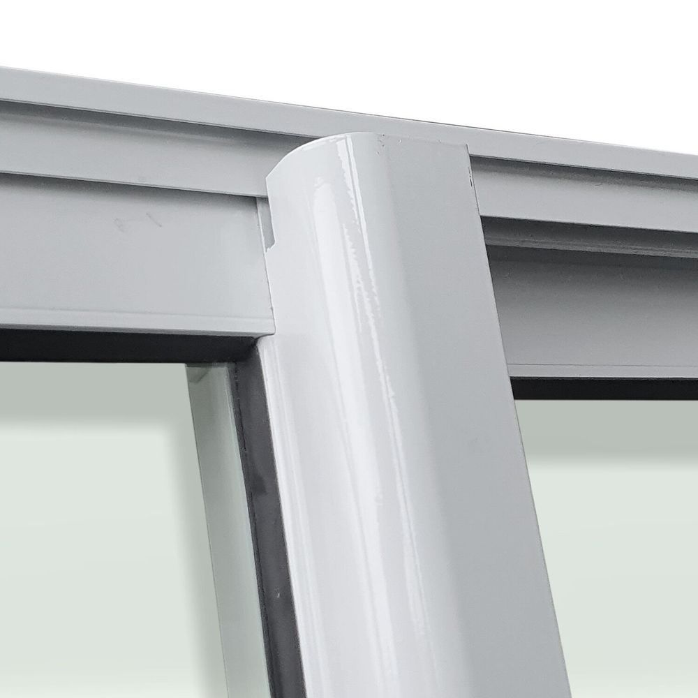 Encontraproduto.com.br - Porta De Correr 3 Folhas Moveis Sequenciais 210 X 200 Elite Com Fecho Automático Vidro Liso Branco