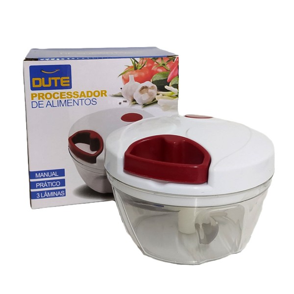 Encontraproduto.com.br - Triturador/Processador De Alimentos Com 3 Lâminas Cores Sortidas Dute