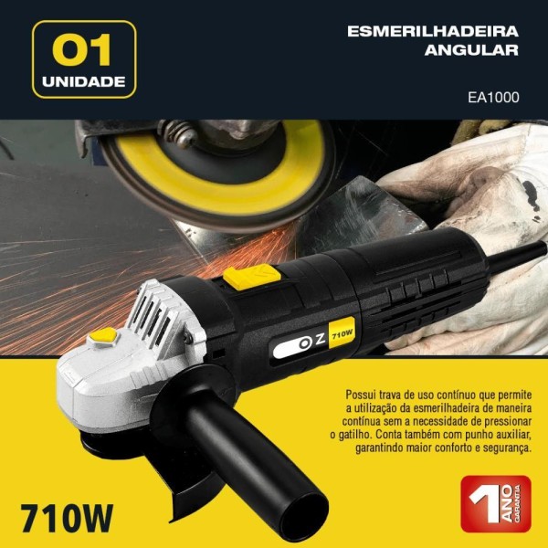Encontraproduto.com.br - Esmerilhadeira angular Oz Modelo EA1000 Voltagem 127V 127V