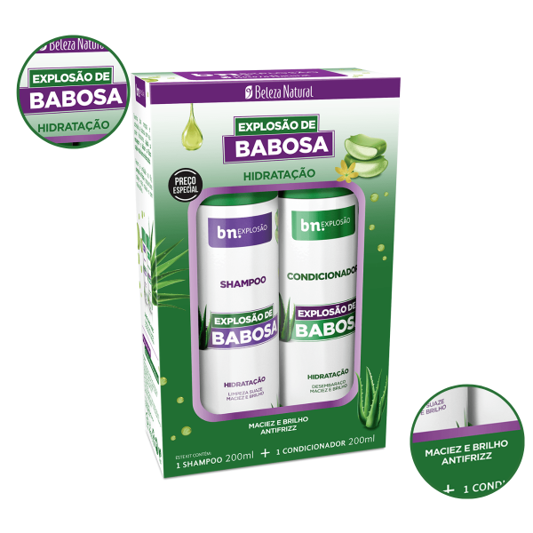 Encontraproduto.com.br - Kit Duo Shampoo 200ml + Condicionador 200ml Explosão de Babosa