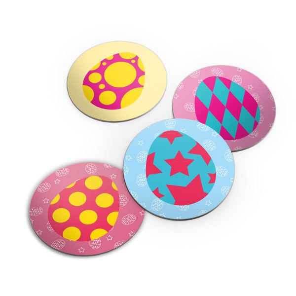 Encontraproduto.com.br - Porta Copos de Acrílico - Páscoa - Ovos Coloridos