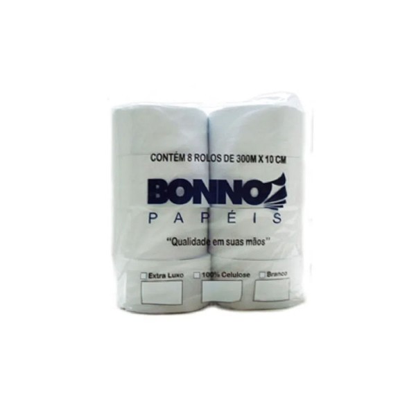 Papel Higiênico Rolão 8 Rolos 300x10 - Bonno