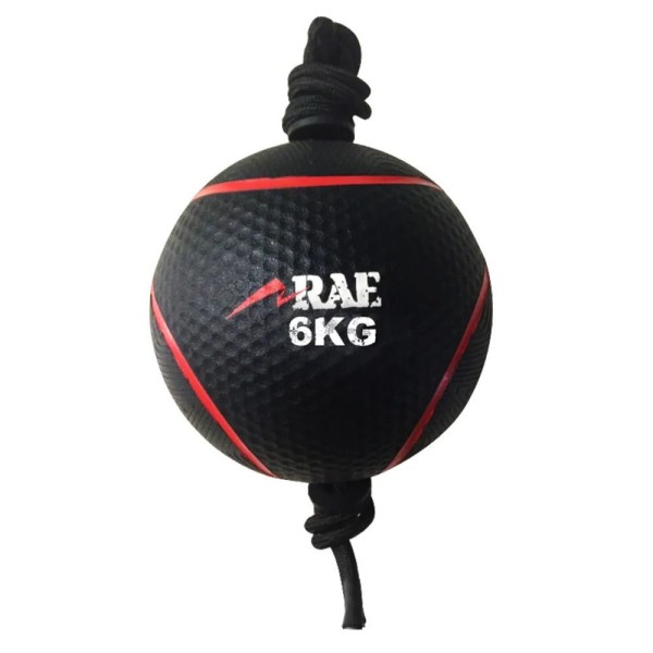 Encontraproduto.com.br - Bola Para Treino Funcional Medicine Ball C Corda 6kg Rae Fitness