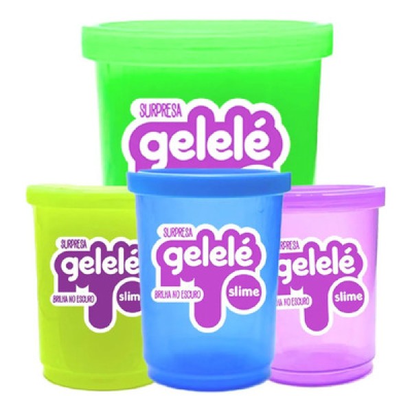 Encontraproduto.com.br - Brinquedo Gelele Slime Sortidos Brilha no Escuro 110g un