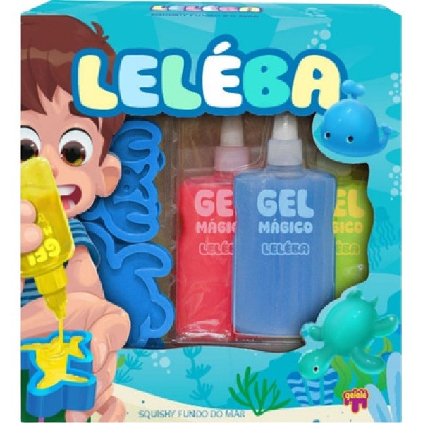 Encontraproduto.com.br - Kit Leléba Gel Mágico Fundo do Mar - Azul - Doce Brinquedos  UNICA