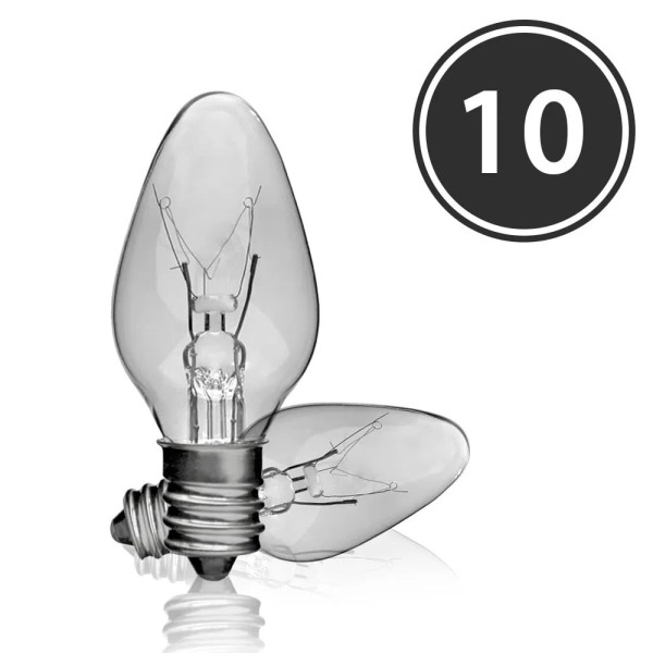 Encontraproduto.com.br - Kit 10 Lâmpadas Chupeta C-7 Clara E-12 7w 127v