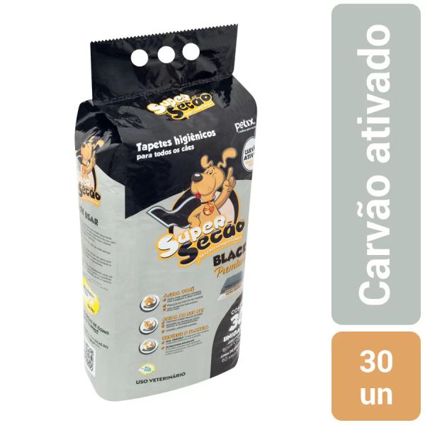 Super Secão Black Premium Tapete Higiênico para Cães - 30 Unidades