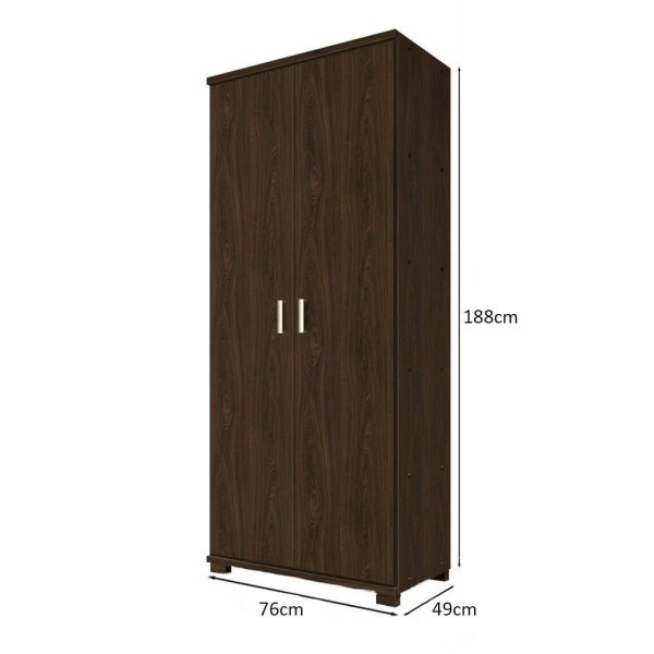 Encontraproduto.com.br - Armário Multiuso 2 Portas 4 Prateleiras New F08 Nocciola - Mpozenato