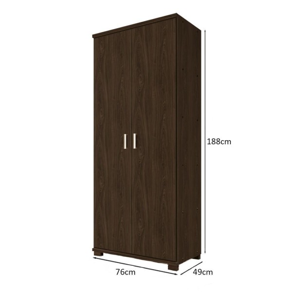 Encontraproduto.com.br - Armário Multiuso 2 Portas 4 Prateleiras New F08 Nocciola - Mpozenato
