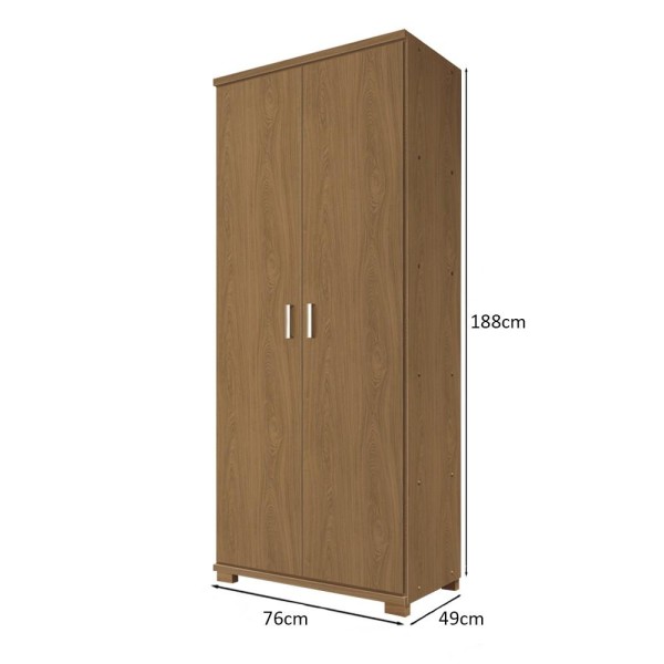 Encontraproduto.com.br - Armário Multiuso 2 Portas 4 Prateleiras New F08 Freijó - Mpozenato