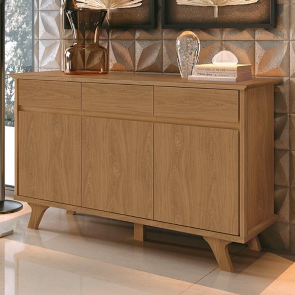 Encontraproduto.com.br - Balcão Buffet 3 Portas E 3 Gavetas Buono F08 Freijó