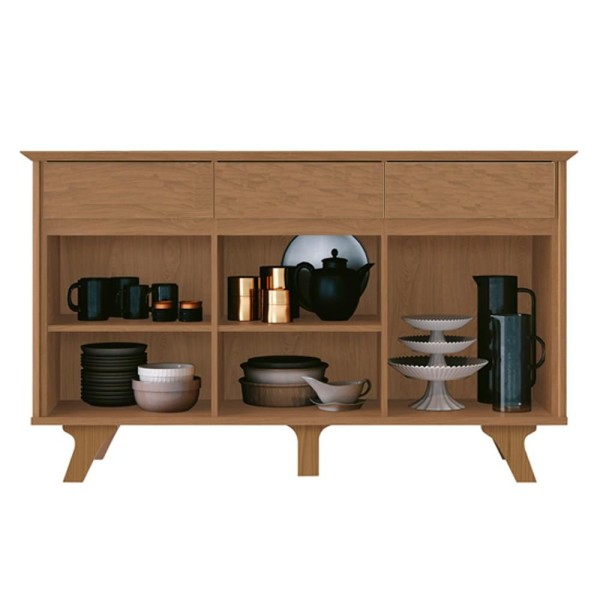 Encontraproduto.com.br - Balcão Buffet 3 Portas E 3 Gavetas Buono F08 Freijó
