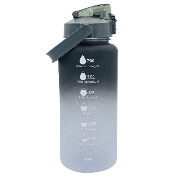 Encontraproduto.com.br - Garrafinha Squeeze Galão Plástico com Bico 2 Litros Academia VG+