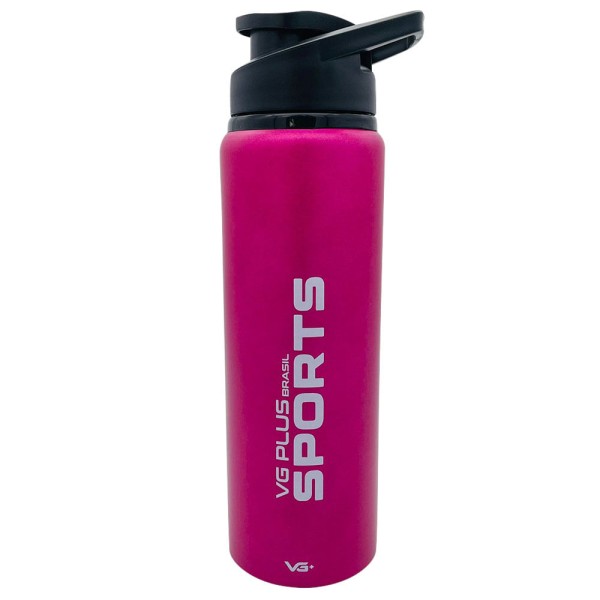 Encontraproduto.com.br - Garrafinha Squeeze Alumínio Brilhante com Trava 750ml Academia VG+