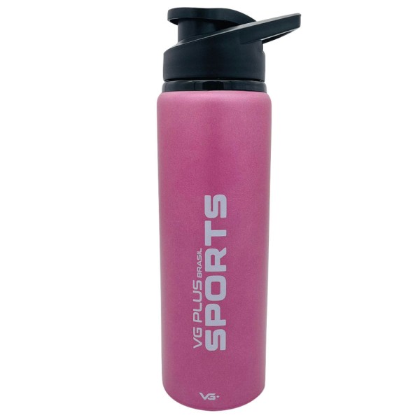 Encontraproduto.com.br - Garrafinha Squeeze Alumínio Brilhante com Trava 750ml Academia VG+
