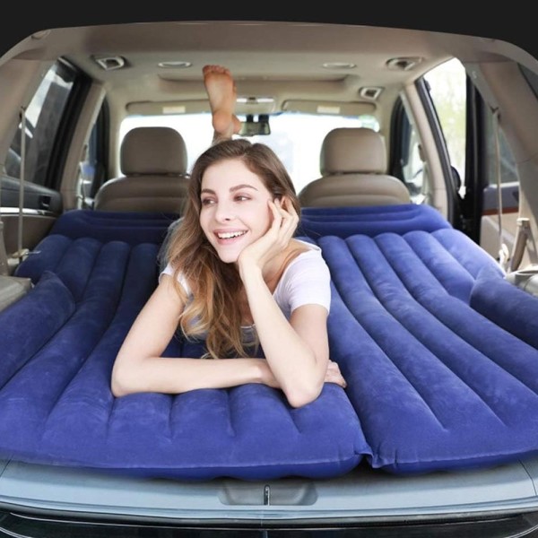 Encontraproduto.com.br - Colchão Cama Inflável para Carro com Bomba Elétrica 12v Vg Plus Azul