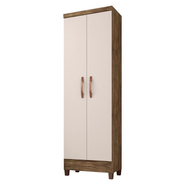 Encontraproduto.com.br - Guarda Roupa Casal Londres Com Espelho E Cômoda Sapateira Cannes E Multiuso Teka Champanhe Incorplac