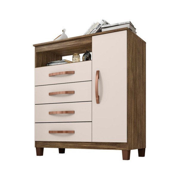 Encontraproduto.com.br - Guarda Roupa De Casal Modena Com Sapateira Cannes Multiuso Egito Teka Champanhe Incorplac