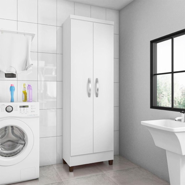 Encontraproduto.com.br - Kit Cômoda Sapateira 1 Porta 4 Gavetas Cannes Com Multiuso Egito 2 Portas Branco Incorplac