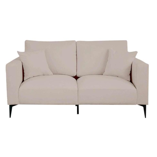 Encontraproduto.com.br - Sofá Unne 2 Lugares com Molas Ensacadas Bouclê Bege 170 cm