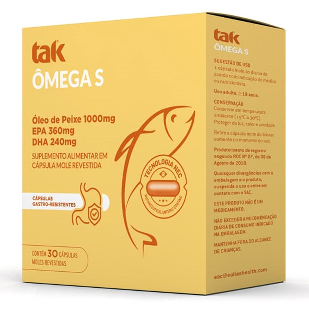 TAK Ômega S 30 Cápsulas Gelatinosas