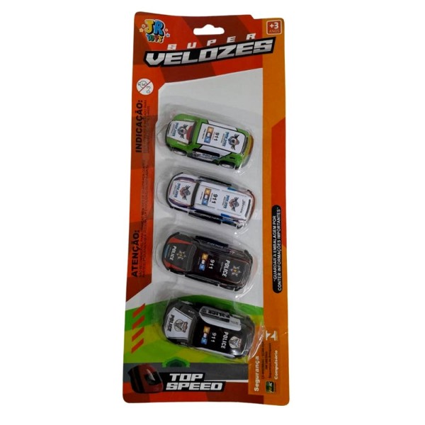 Kit De Carrinhos Em Miniatura Com Motor A Fricção Jr Toys